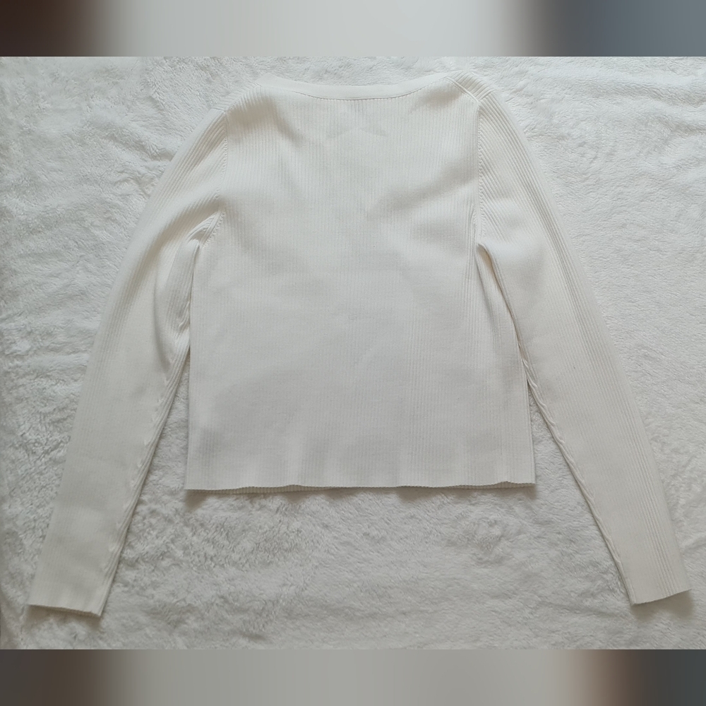 Wilfred Button-Up Cardigan, White, Size XL. - Picture 2 of 7